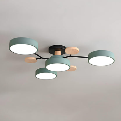 Modern Circular LED Ceiling Light | Contemporary Bedroom Living Room Lamp