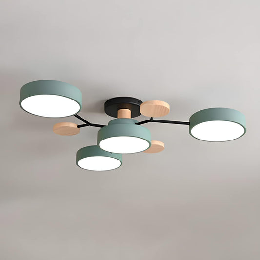 Modern Circular LED Ceiling Light | Contemporary Bedroom Living Room Lamp