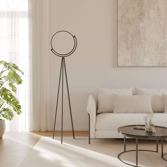 Futuristic Modern Floor Lamp with Rotating Lampshade | Standing Light for Living Room