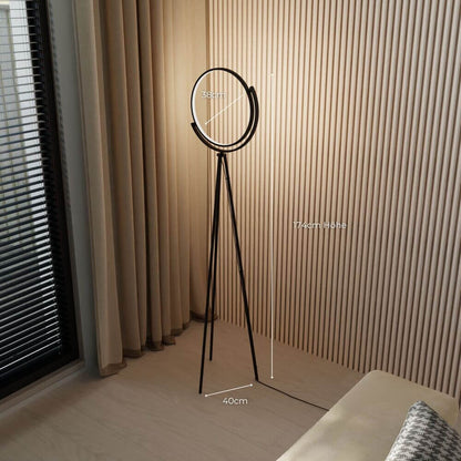 Futuristic Modern Floor Lamp with Rotating Lampshade | Standing Light for Living Room