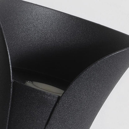 Outdoor LED Wall Sconce in Modern Curved Design | Waterproof Up and Down Wall Light