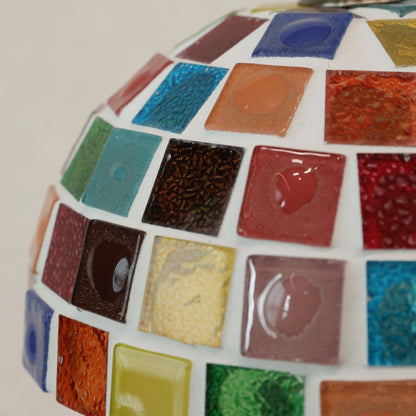 Tiffany Style Mosaic Table Lamp | Colourful Stained Glass Bedside Light