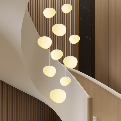 Nordic Staircase Chandelier | Modern LED Ceiling Light for Hallway and Entryway