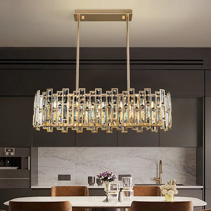 Modern Crystal Chandelier for Dining Room | Elegant Ceiling Light Fixture