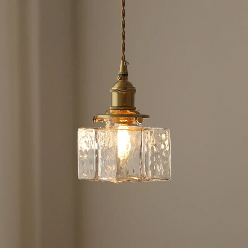 Modern Retro Glass Ceiling Lamp | Elegant LED Pendant for Living or Dining Room