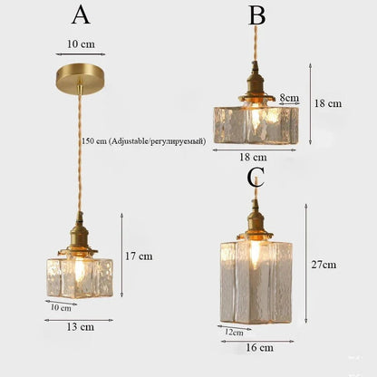 Modern Retro Glass Ceiling Lamp | Elegant LED Pendant for Living or Dining Room