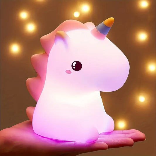 Rechargeable Unicorn LED Night Light for Kids | Cute Bedside Table Lamp
