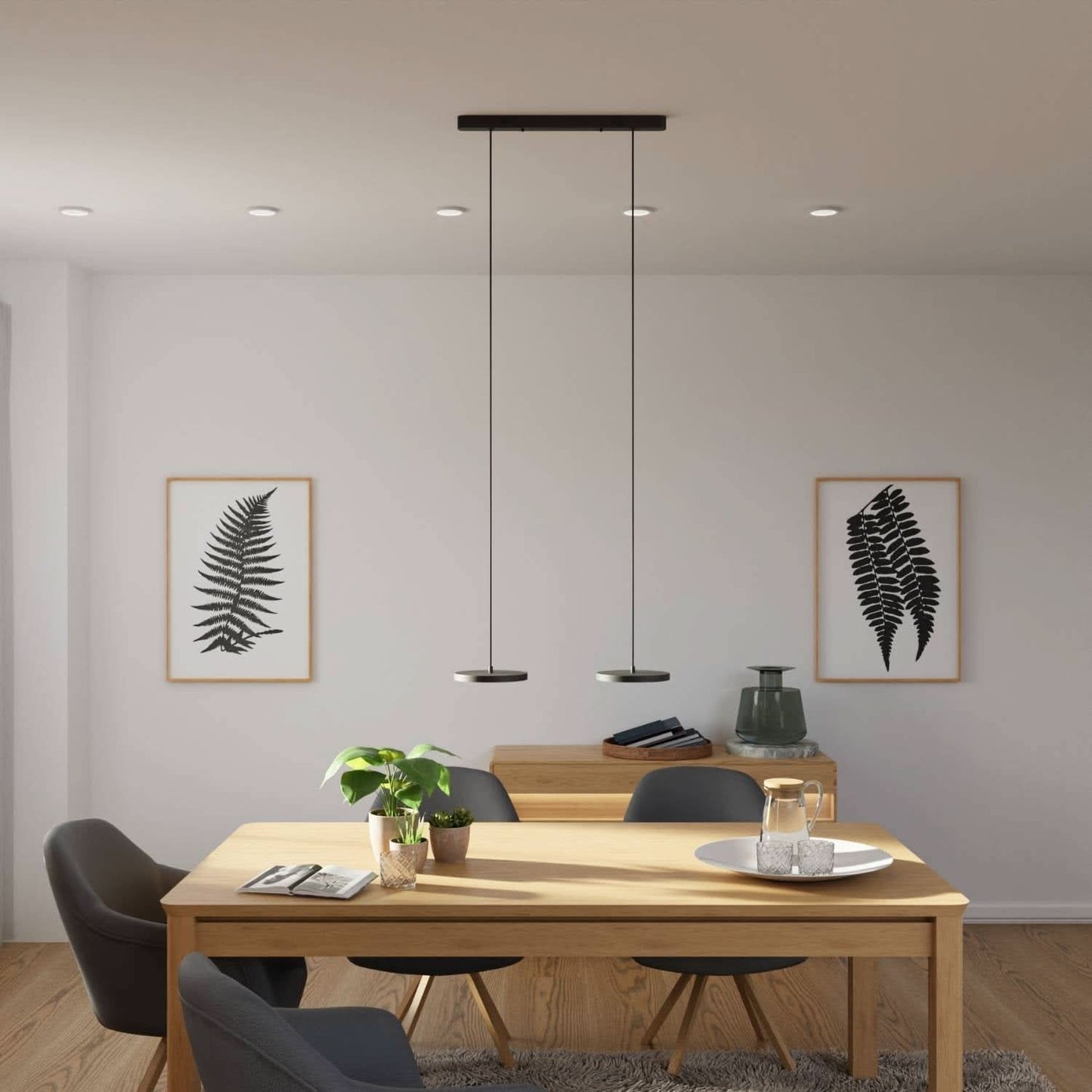 Modern Dining Room Pendant Ceiling Light | Adjustable LED Hanging Lamp