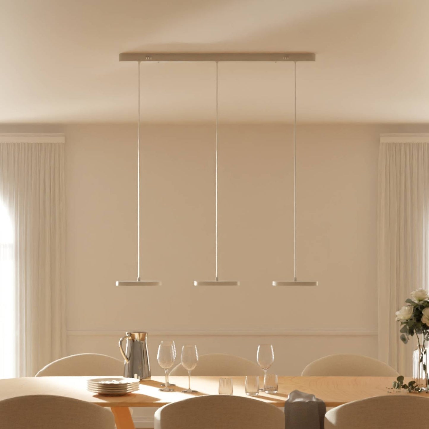Modern Dining Room Pendant Ceiling Light | Adjustable LED Hanging Lamp
