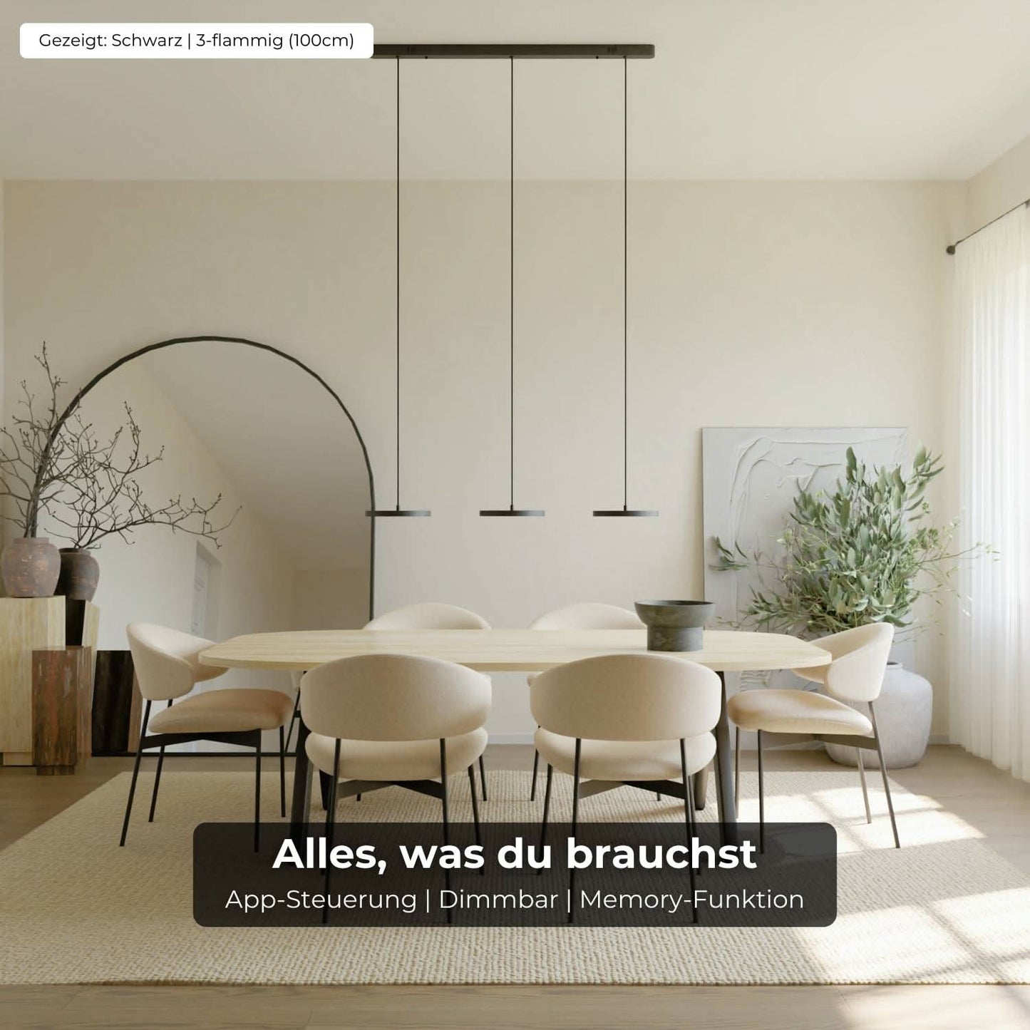 Modern Dining Room Pendant Ceiling Light | Adjustable LED Hanging Lamp
