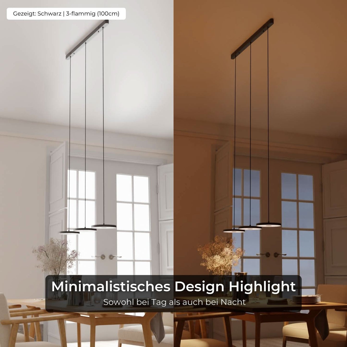 Modern Dining Room Pendant Ceiling Light | Adjustable LED Hanging Lamp