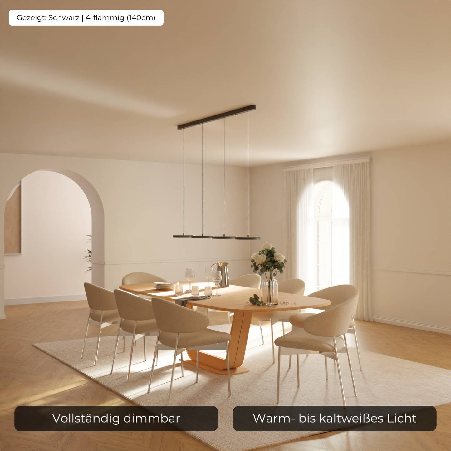 Modern Dining Room Pendant Ceiling Light | Adjustable LED Hanging Lamp