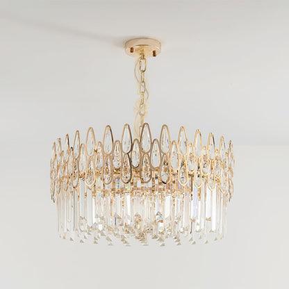 Modern Gold Crystal Chandelier for Living Room | Elegant Ceiling Light