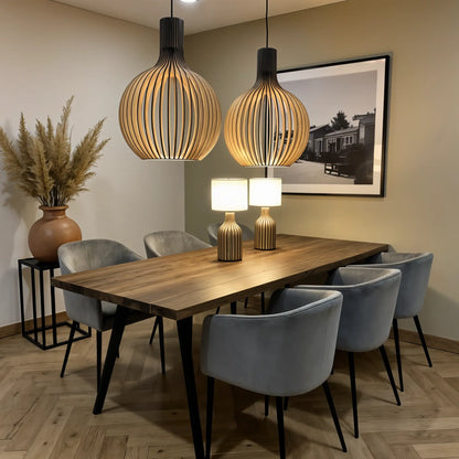 Wooden Pendant Ceiling Lamp | Modern Scandinavian Style
