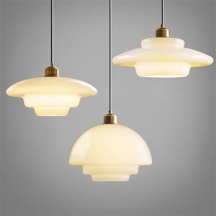 Mid-Century Glass Ceiling Lamp | Elegant Pendant Light for Living or Dining Room