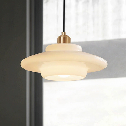 Mid-Century Glass Ceiling Lamp | Elegant Pendant Light for Living or Dining Room