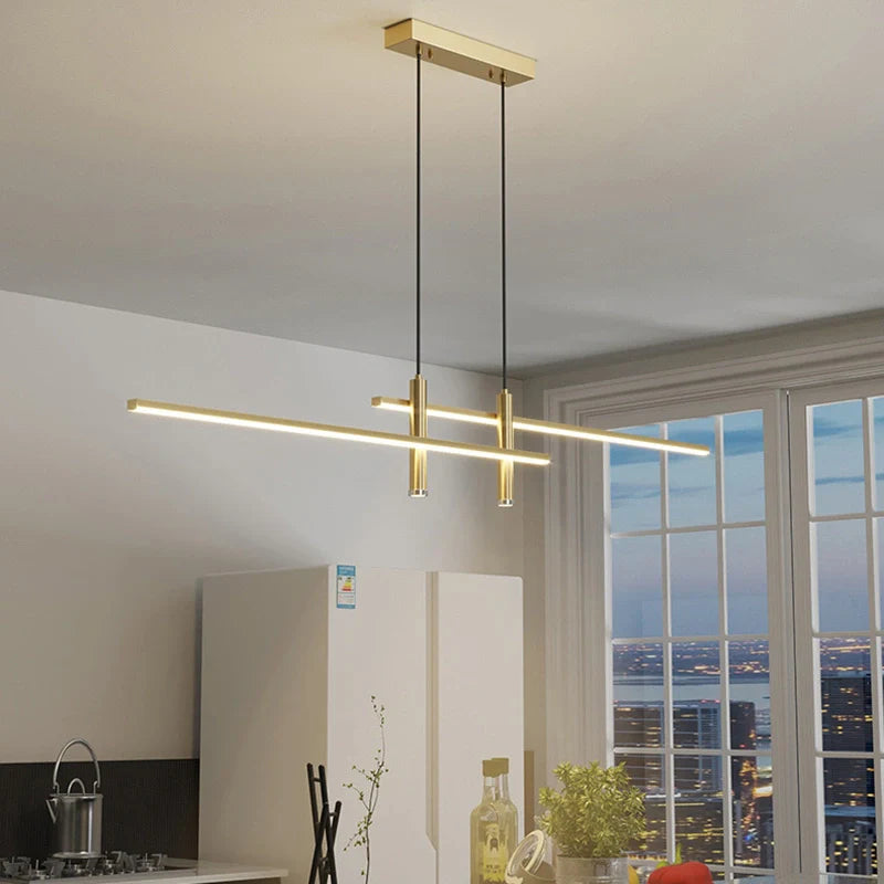 Modern LED Ceiling Lamp with Remote Control | Adjustable Pendant for Kitchen or Dining