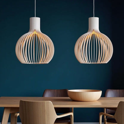 Wooden Pendant Ceiling Lamp | Modern Scandinavian Style