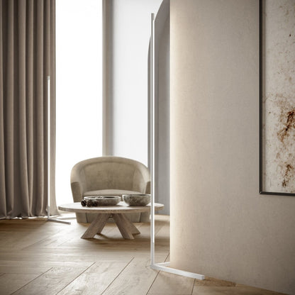Minimalist LED Corner Floor Lamp with Remote Control | Modern Standing Light