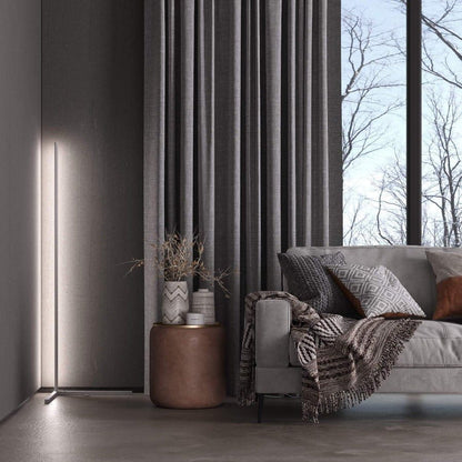 Minimalist LED Corner Floor Lamp with Remote Control | Modern Standing Light
