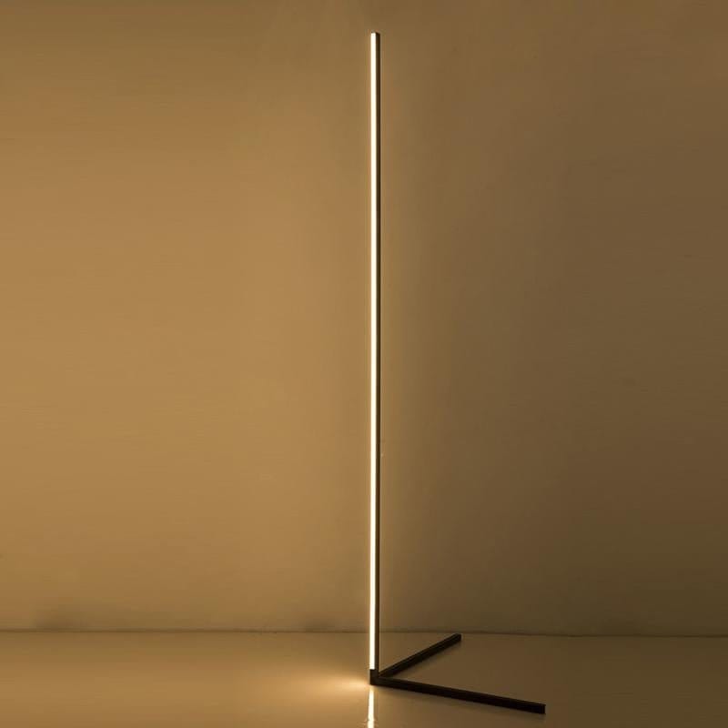Minimalist LED Corner Floor Lamp with Remote Control | Modern Standing Light