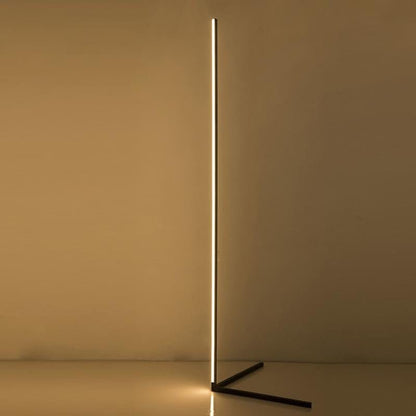 Minimalist LED Corner Floor Lamp with Remote Control | Modern Standing Light