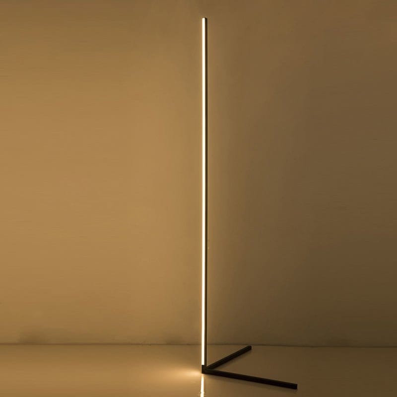 Minimalist LED Corner Floor Lamp with Remote Control | Modern Standing Light