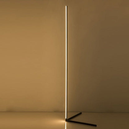 Minimalist LED Corner Floor Lamp with Remote Control | Modern Standing Light
