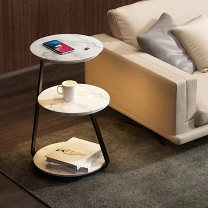 Modern Floor Lamp with Side Table Storage | Multifunctional Standing Light