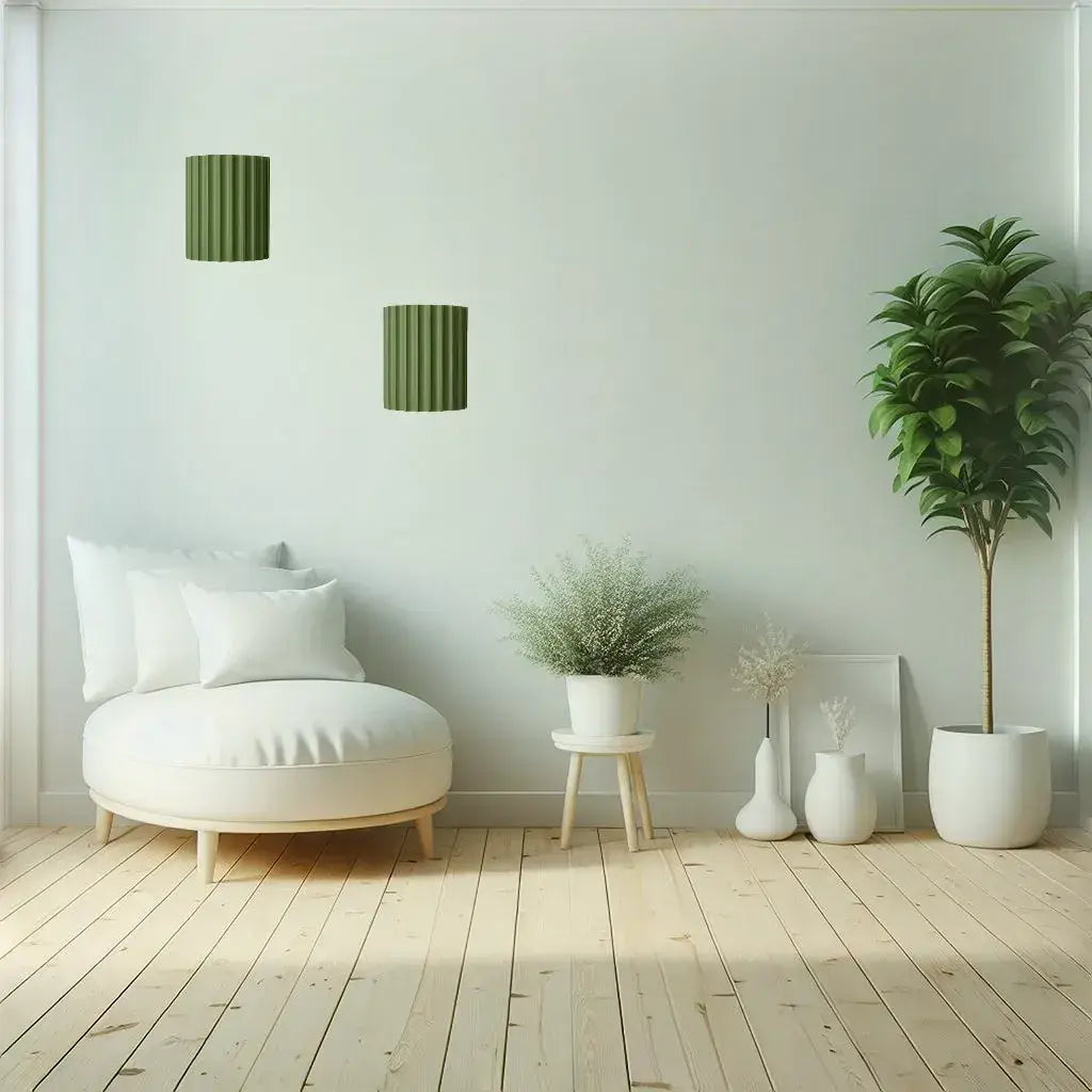 Ribbed Wall Lamp | Modern Sconce Light for Bedroom or Living Room
