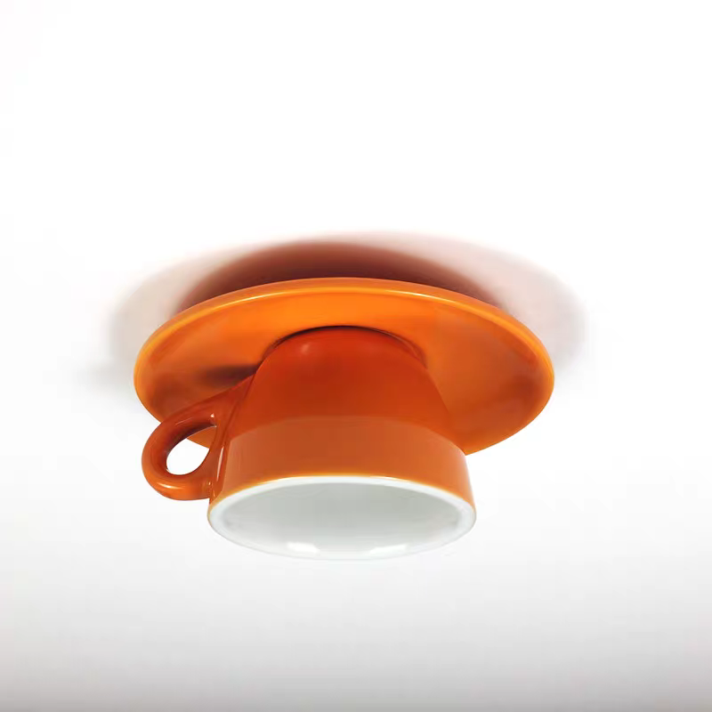 Ceramic Cup Style Flush Mount Ceiling Light | Modern Decorative Lamp