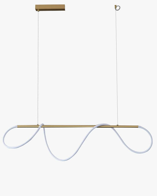 Modern Rope LED Linear Chandelier Ceiling Light | Minimalist Dining Room Lighting