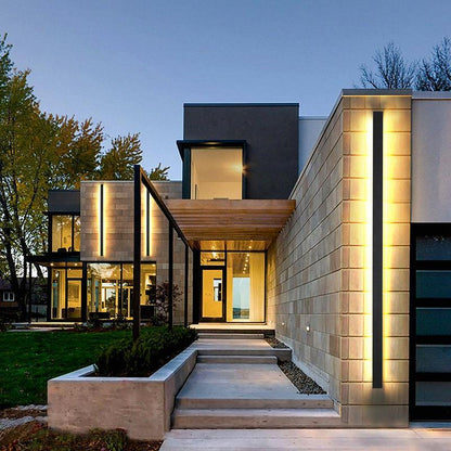 Outdoor LED Linear Wall Lamp for Porch and Facade | Modern Waterproof Wall Light