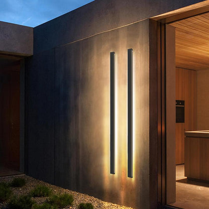 Outdoor LED Linear Wall Lamp for Porch and Facade | Modern Waterproof Wall Light