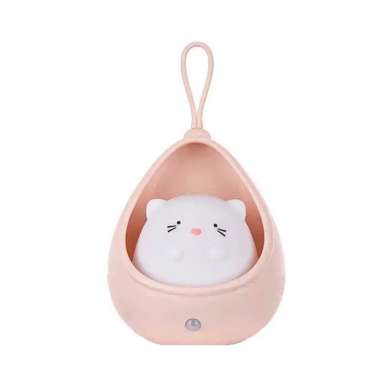 Rechargeable Cat LED Night Light for Kids | Cute Bedside Table Lamp