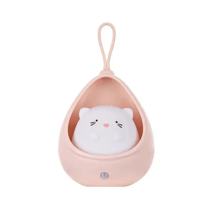 Rechargeable Cat LED Night Light for Kids | Cute Bedside Table Lamp