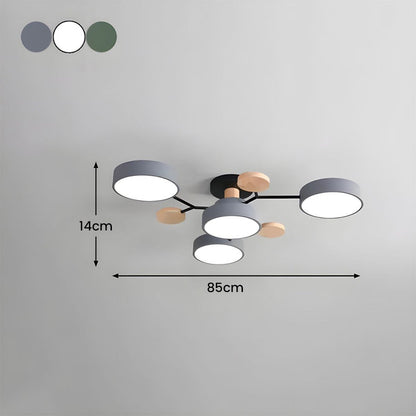 Modern Circular LED Ceiling Light | Contemporary Bedroom Living Room Lamp