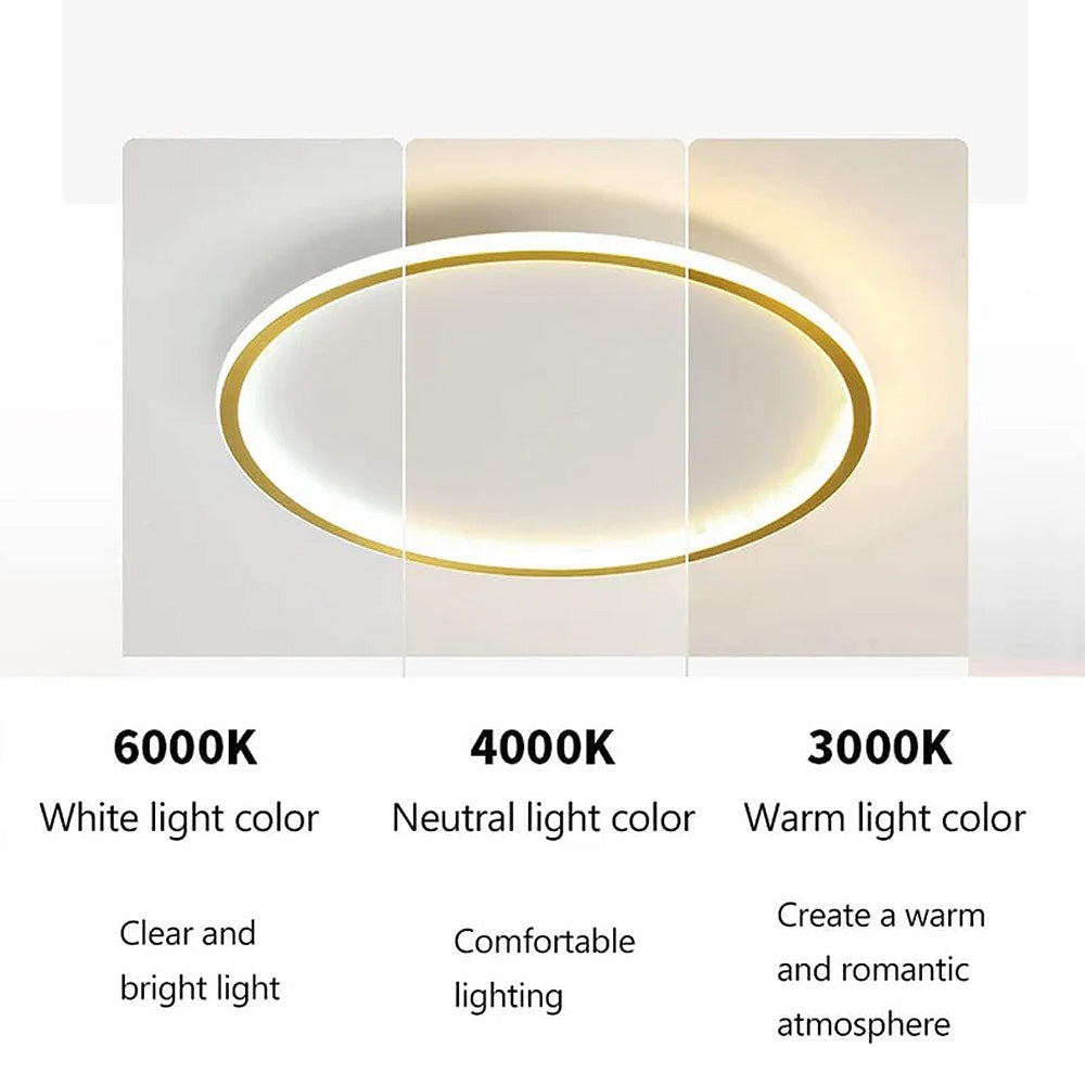 Ultra Slim Round LED Ceiling Light | Modern Minimalist Bedroom Living Room Lamp