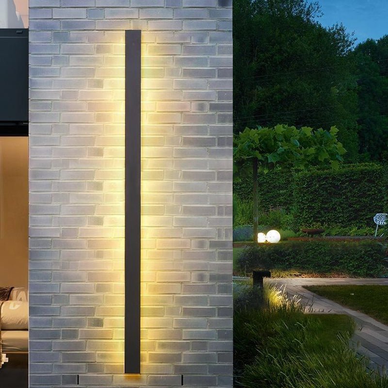 Outdoor LED Linear Wall Lamp for Porch and Facade | Modern Waterproof Wall Light