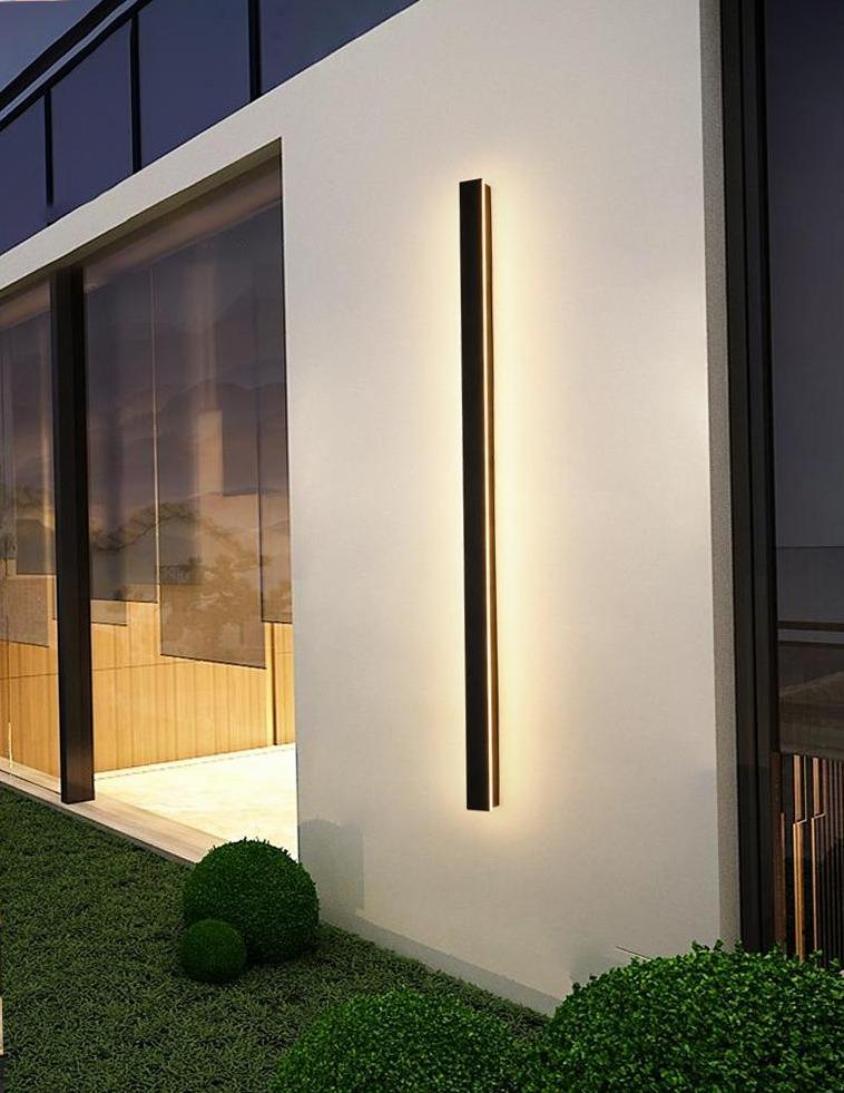 Outdoor LED Linear Wall Lamp for Porch and Facade | Modern Waterproof Wall Light