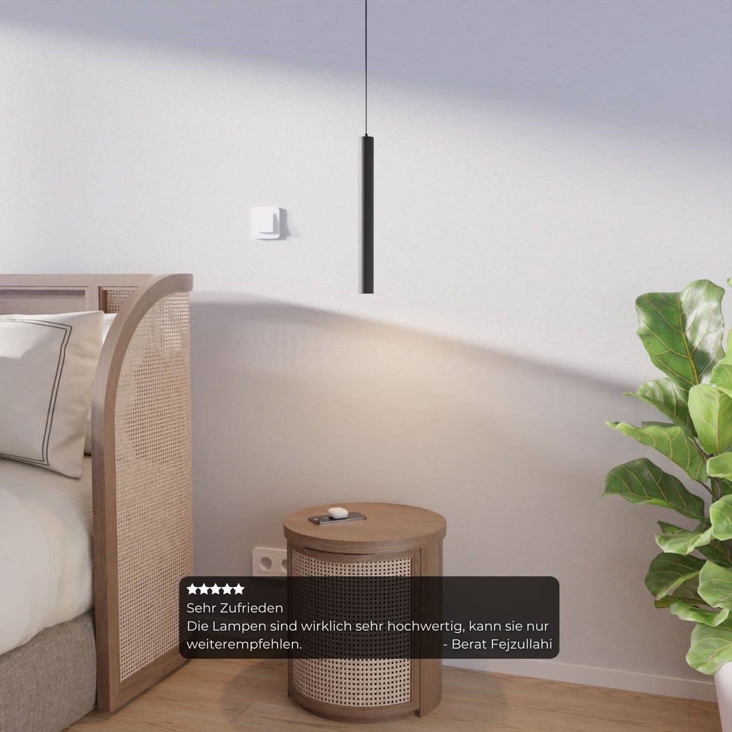 Slim Pendant Ceiling Light for Bedroom and Kitchen | Modern LED Hanging Lamp
