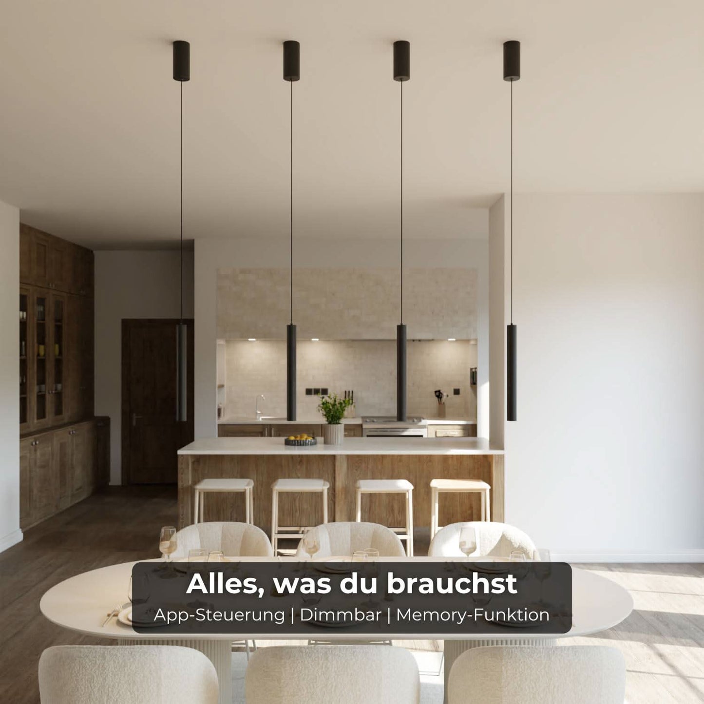 Slim Pendant Ceiling Light for Bedroom and Kitchen | Modern LED Hanging Lamp