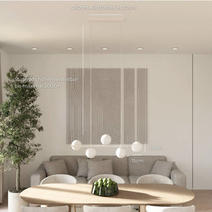 Modern Globe Pendant Ceiling Light for Dining Room | Elegant LED Hanging Lamp
