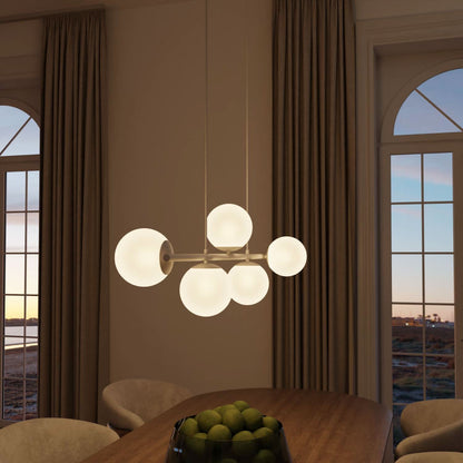 Modern Globe Pendant Ceiling Light for Dining Room | Elegant LED Hanging Lamp