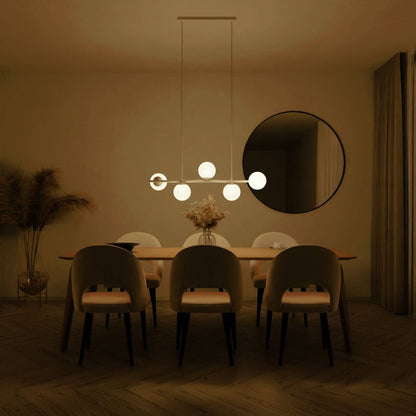 Modern Globe Pendant Ceiling Light for Dining Room | Elegant LED Hanging Lamp