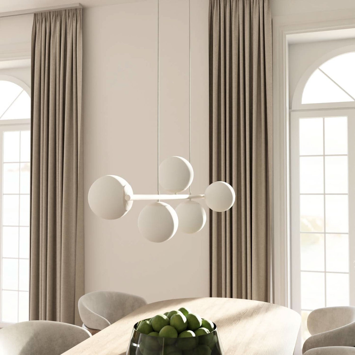 Modern Globe Pendant Ceiling Light for Dining Room | Elegant LED Hanging Lamp