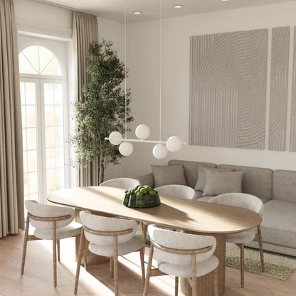 Modern Globe Pendant Ceiling Light for Dining Room | Elegant LED Hanging Lamp
