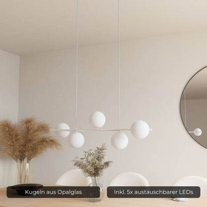 Modern Globe Pendant Ceiling Light for Dining Room | Elegant LED Hanging Lamp