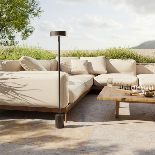 Cordless Outdoor Floor Lamp with Rechargeable Battery | Standing Light for Garden