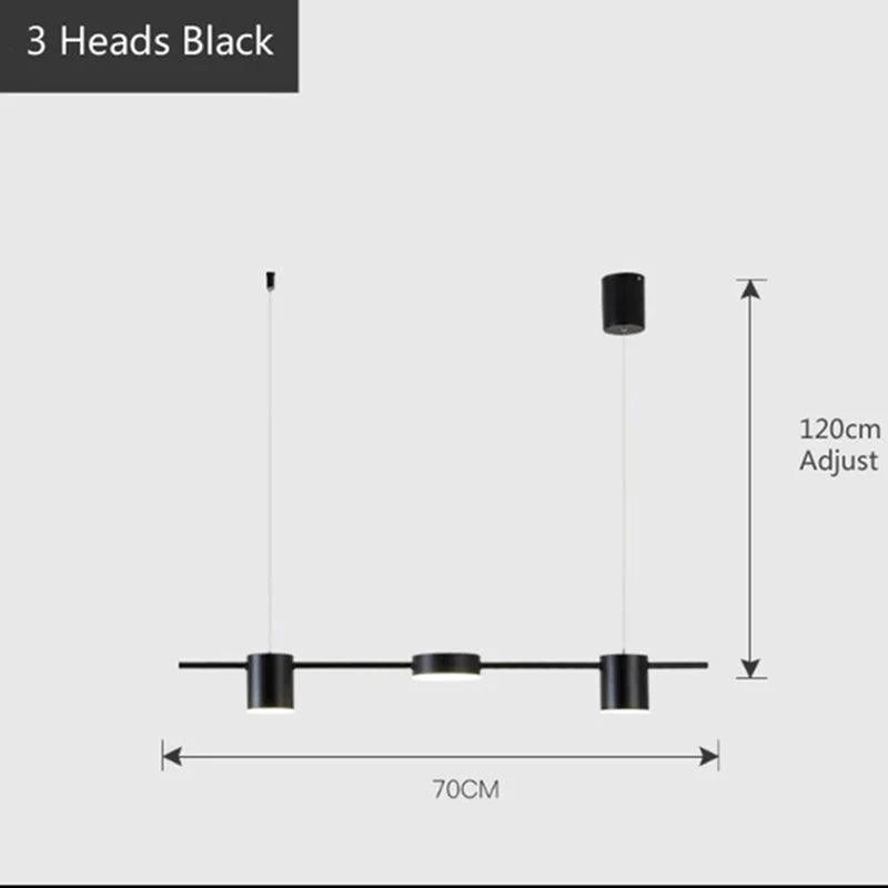 Modern LED Pendant Ceiling Light in Black and Gold | Stylish Dining Room Chandelier